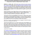 Image of a press release with the BORP logo